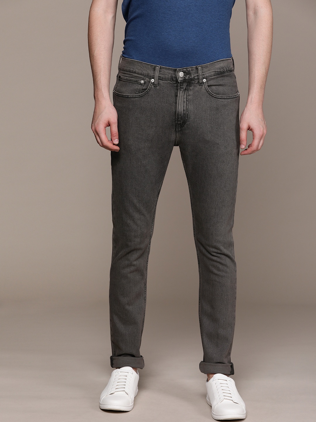 

Calvin Klein Jeans Men Grey Skinny Fit Mid-Rise Clean Look Stretchable Jeans