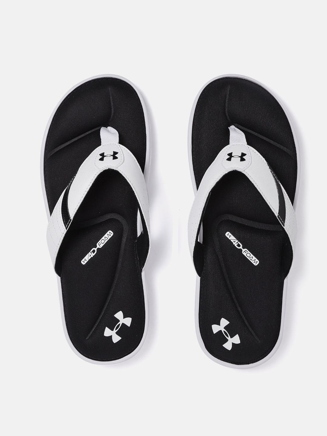 

UNDER ARMOUR Men White & Black Ignite III Thong-Style Flip-Flops