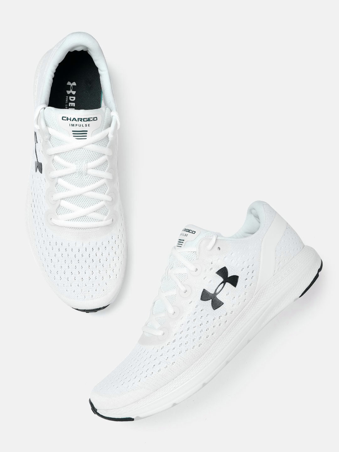 

UNDER ARMOUR Men White Solid Charged Impulse Running Shoes