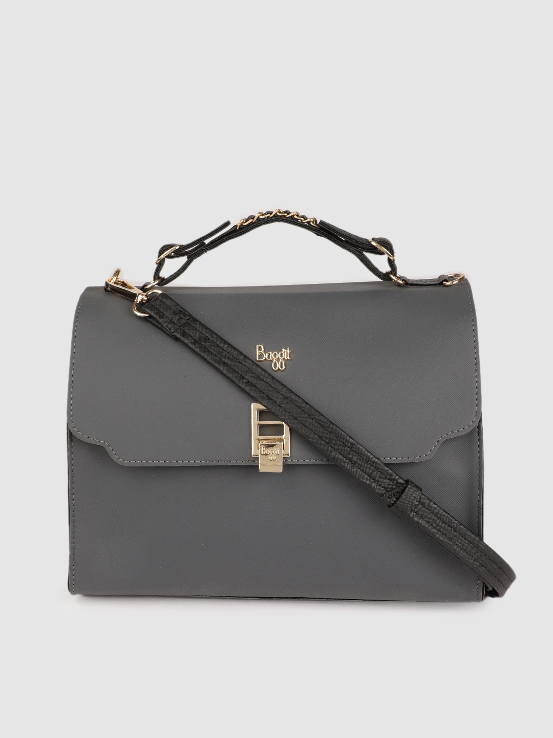 

Baggit Grey Solid Satchel