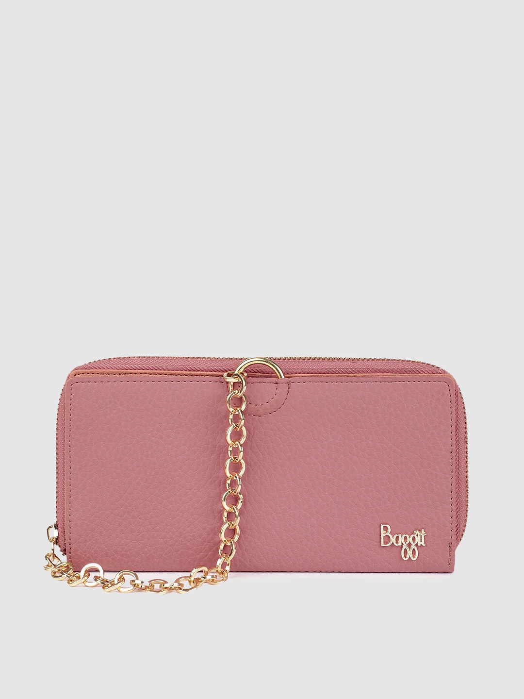 

Baggit Women Pink Textured Two Fold Wallet