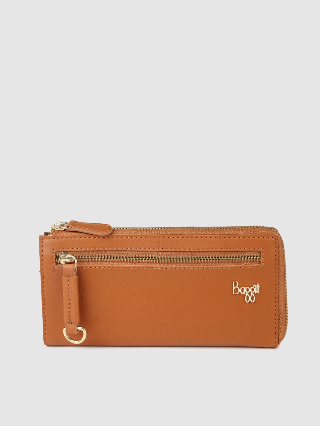 

Baggit Women Tan Brown Solid Zip Around Wallet