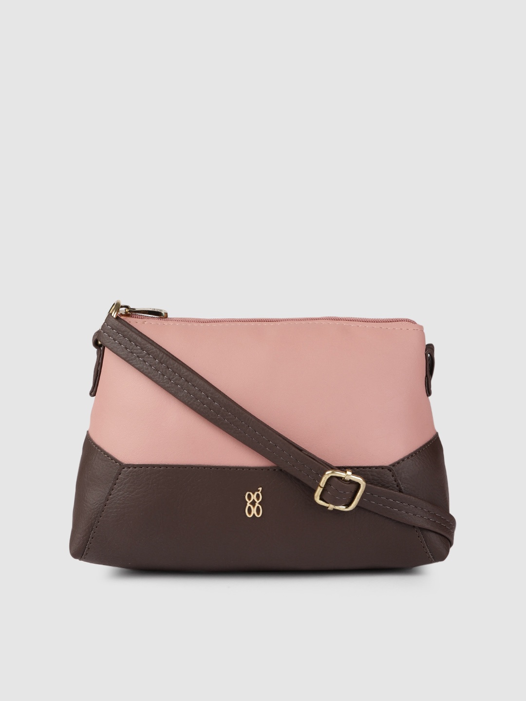 

Baggit Pink & Brown Colourblocked Sling Bag