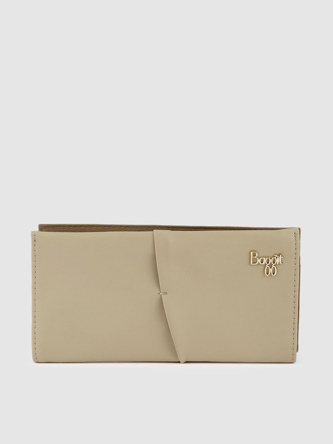 

Baggit Women Beige Solid Two Fold Wallet
