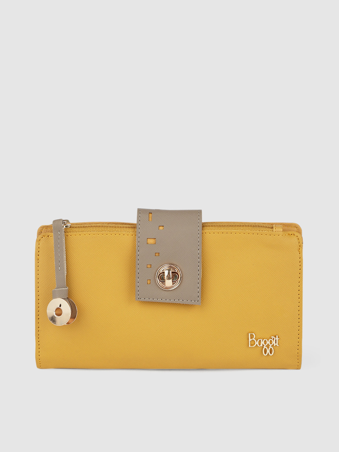 

Baggit Women Yellow Solid Two Fold Wallet