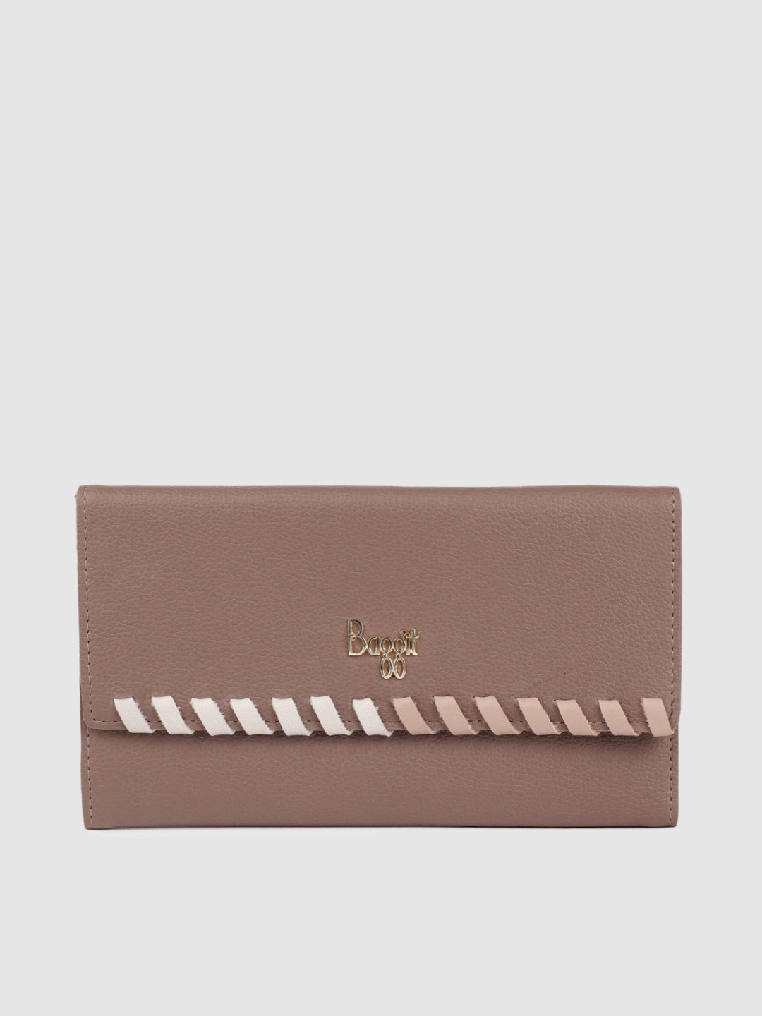 

Baggit Women Mauve Solid Three Fold Wallet