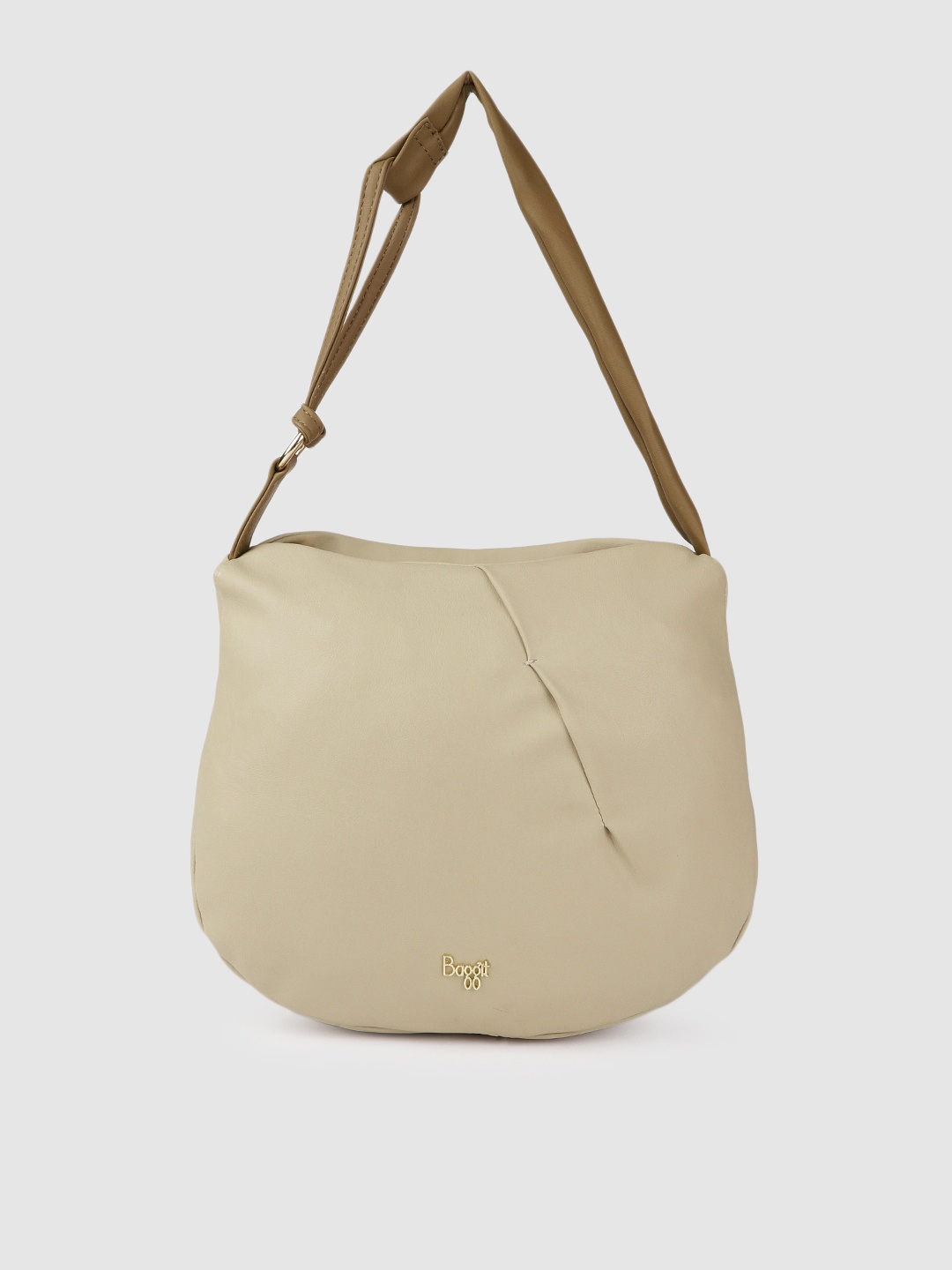 

Baggit Beige Solid Hobo Bag
