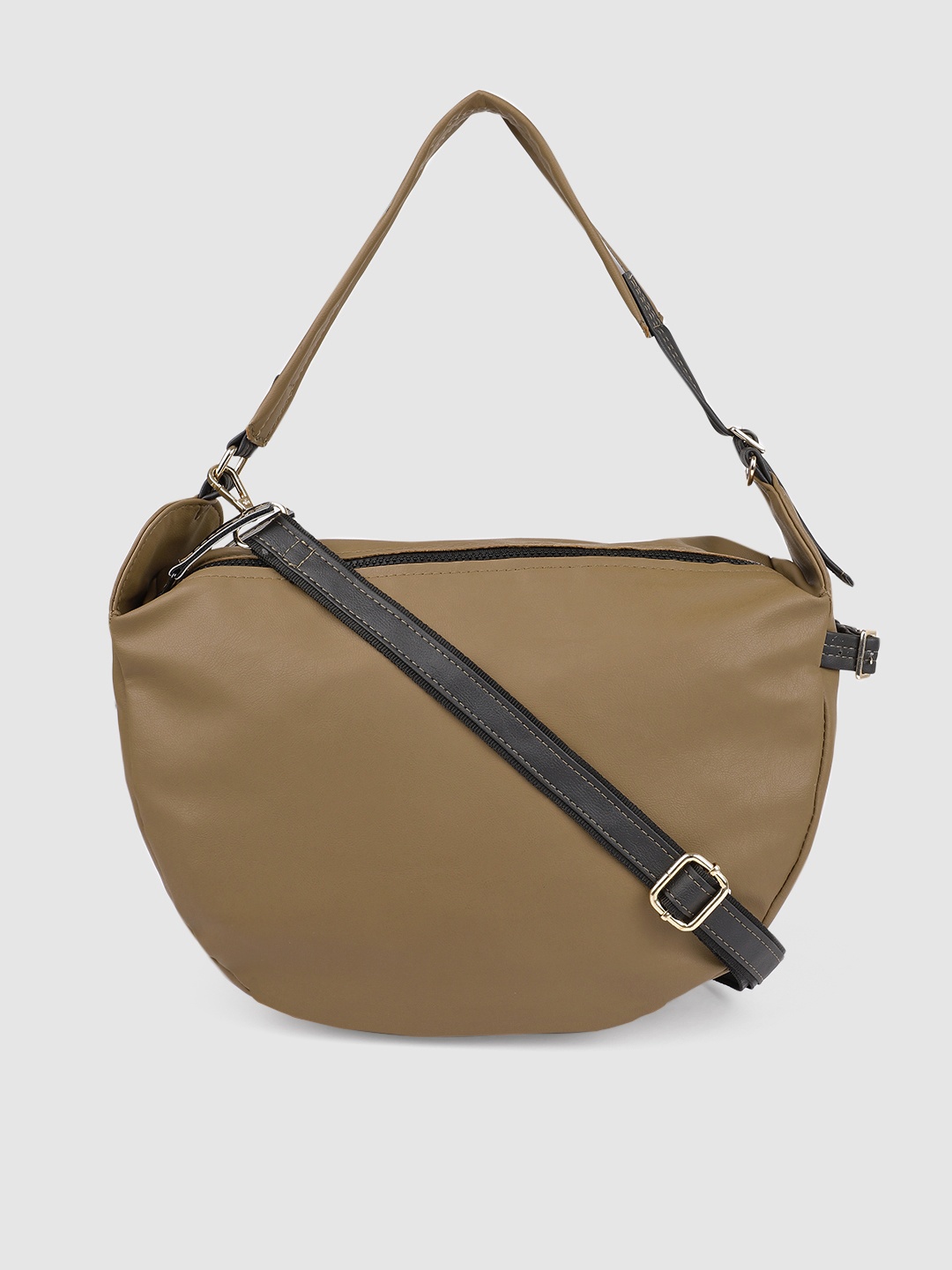 

Baggit Brown Solid Hobo Bag