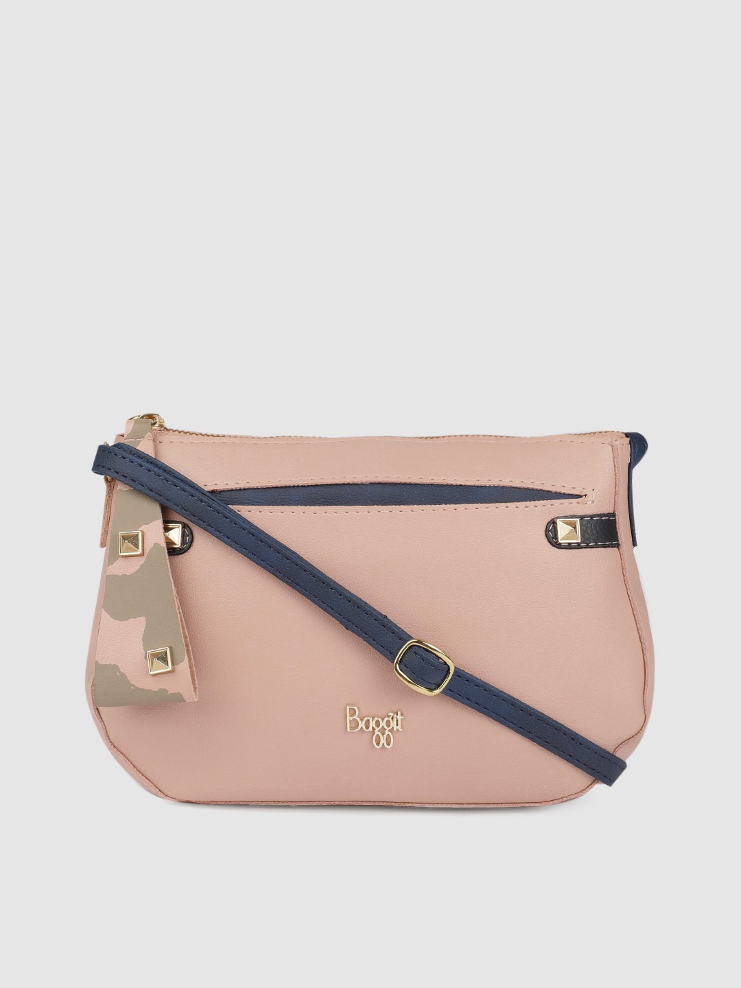 

Baggit Peach-Coloured Solid Sling Bag
