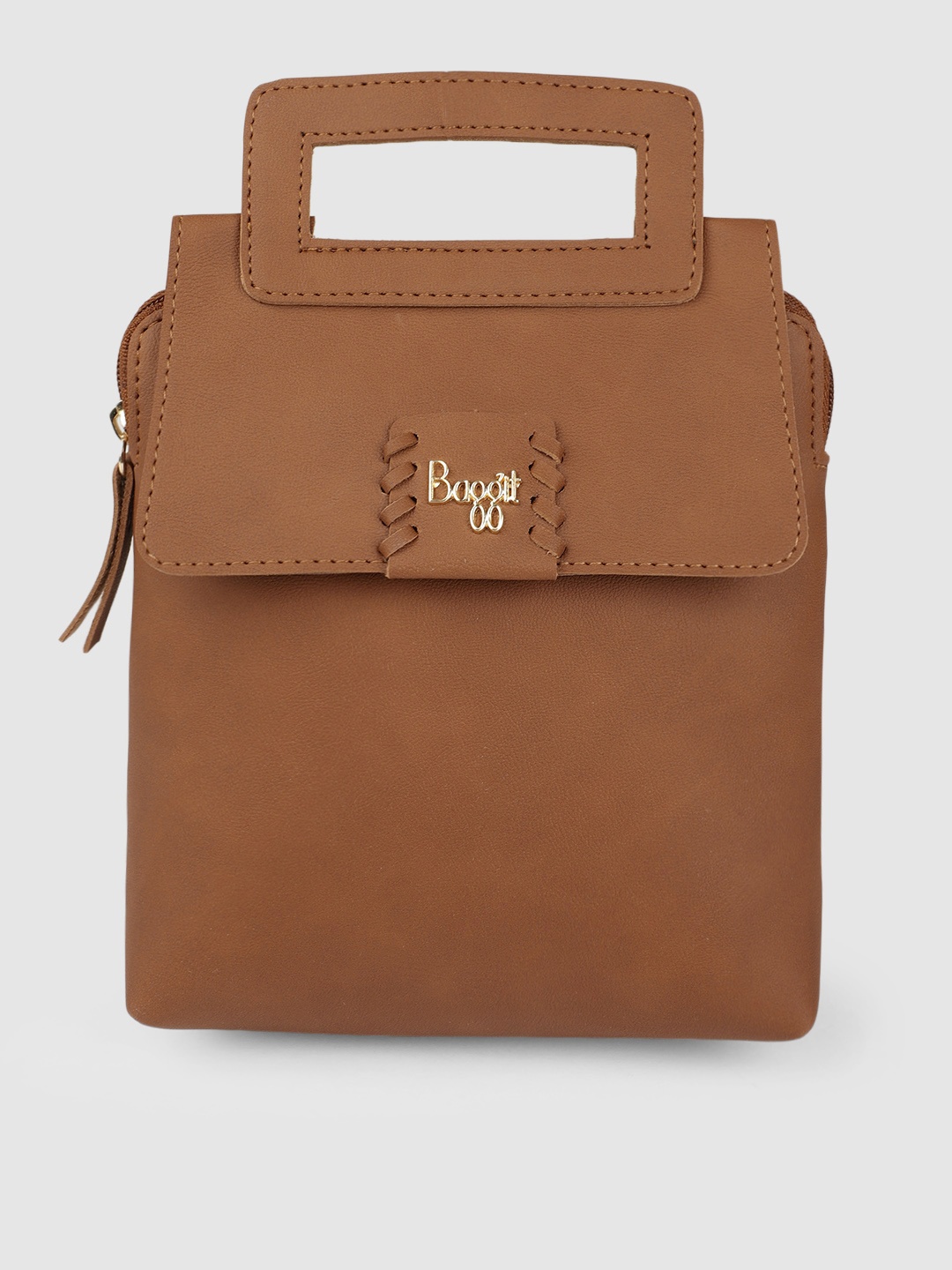 

Baggit Tan Brown Solid Sling Bag Cum Backpack