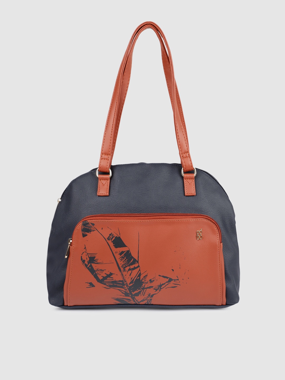 

Baggit Blue & Rust Brown Printed FABELLA Shoulder Bag