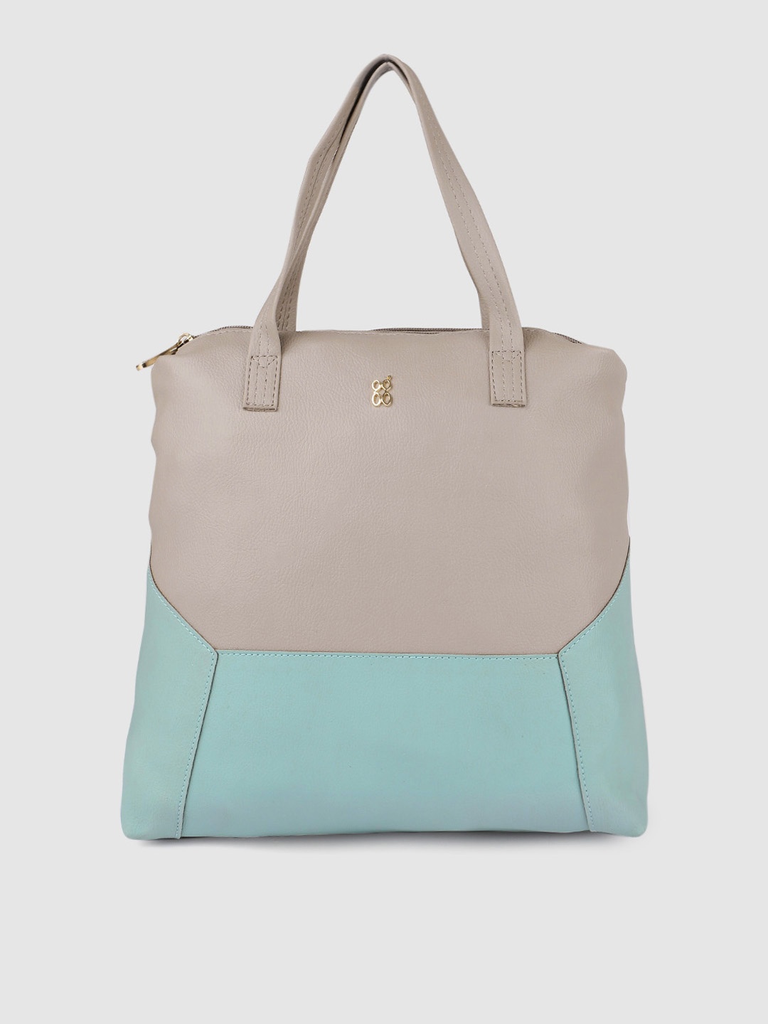 

Baggit Women Grey & Turquoise Blue Colourblocked Backpack