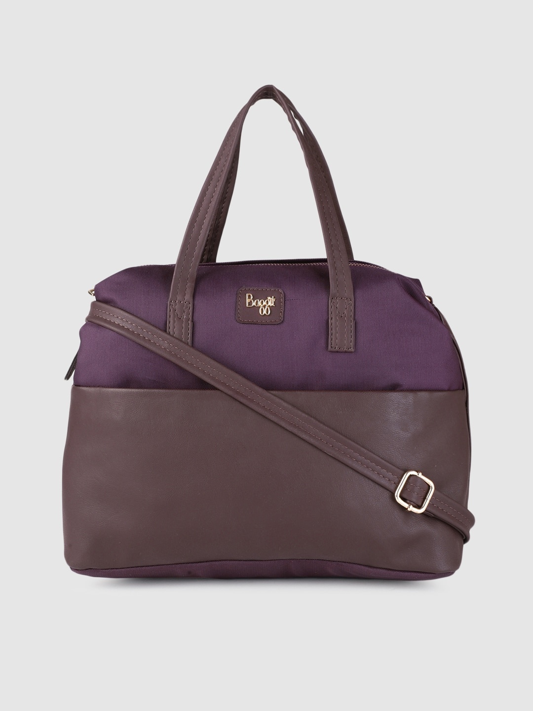 

Baggit Purple & Brown Colourblocked Handheld Bag