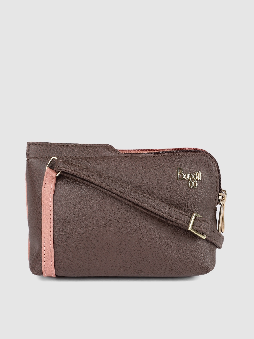 

Baggit Brown & Pink Colourblocked Sling Bag
