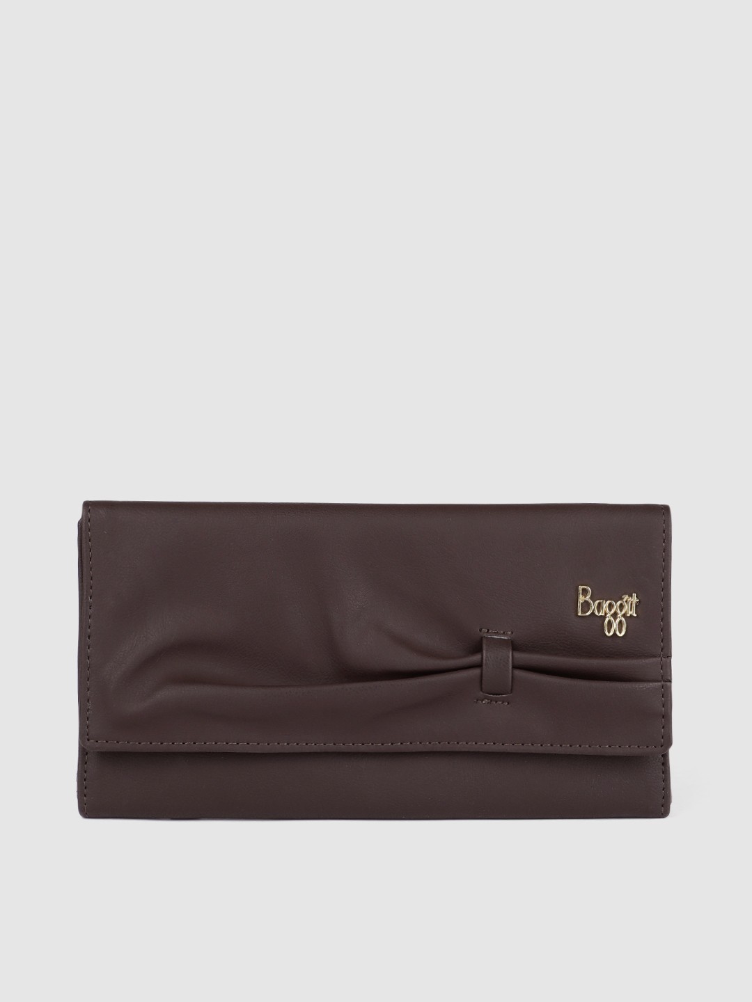 

Baggit Women Brown Solid Three Fold Wallet