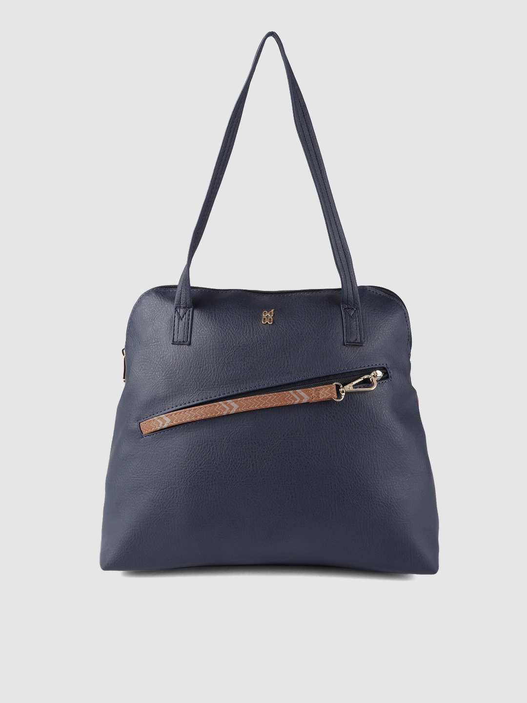 

Baggit Blue & Brown Colourblocked Shoulder Bag