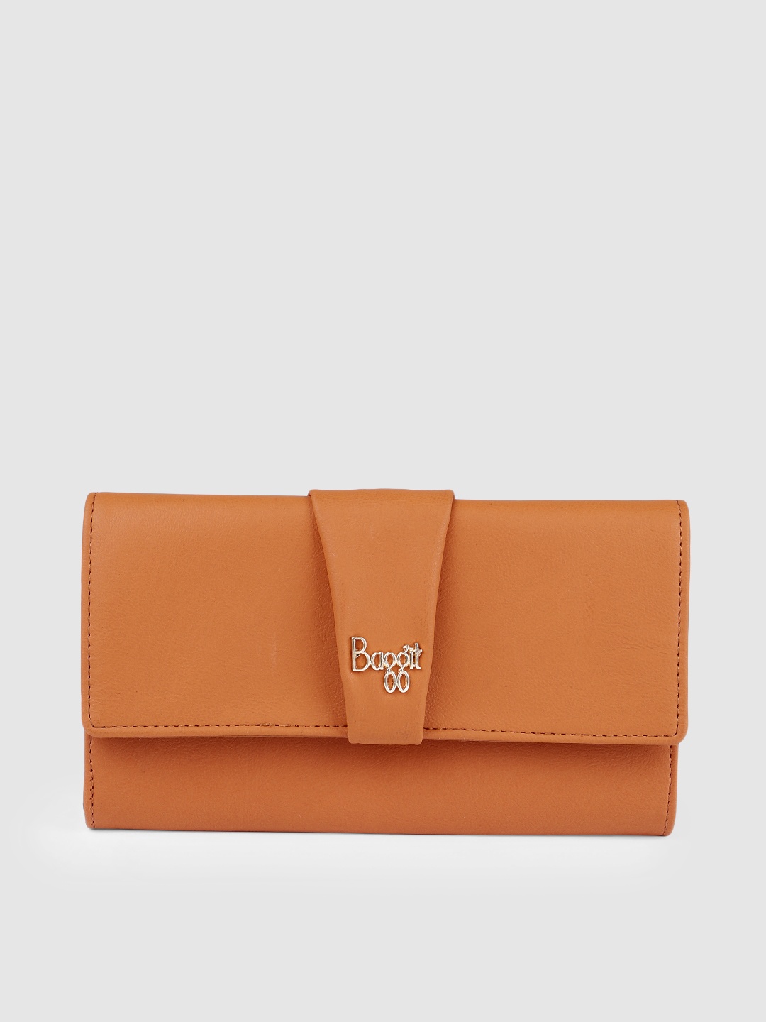 

Baggit Women Orange Solid Three Fold Wallet