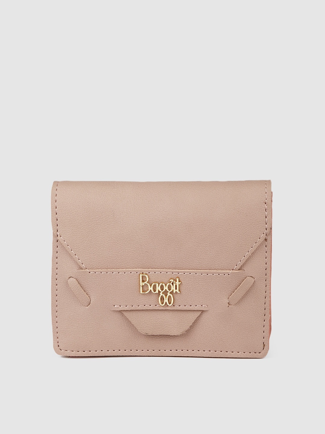 

Baggit Women Pink Solid Two Fold Wallet