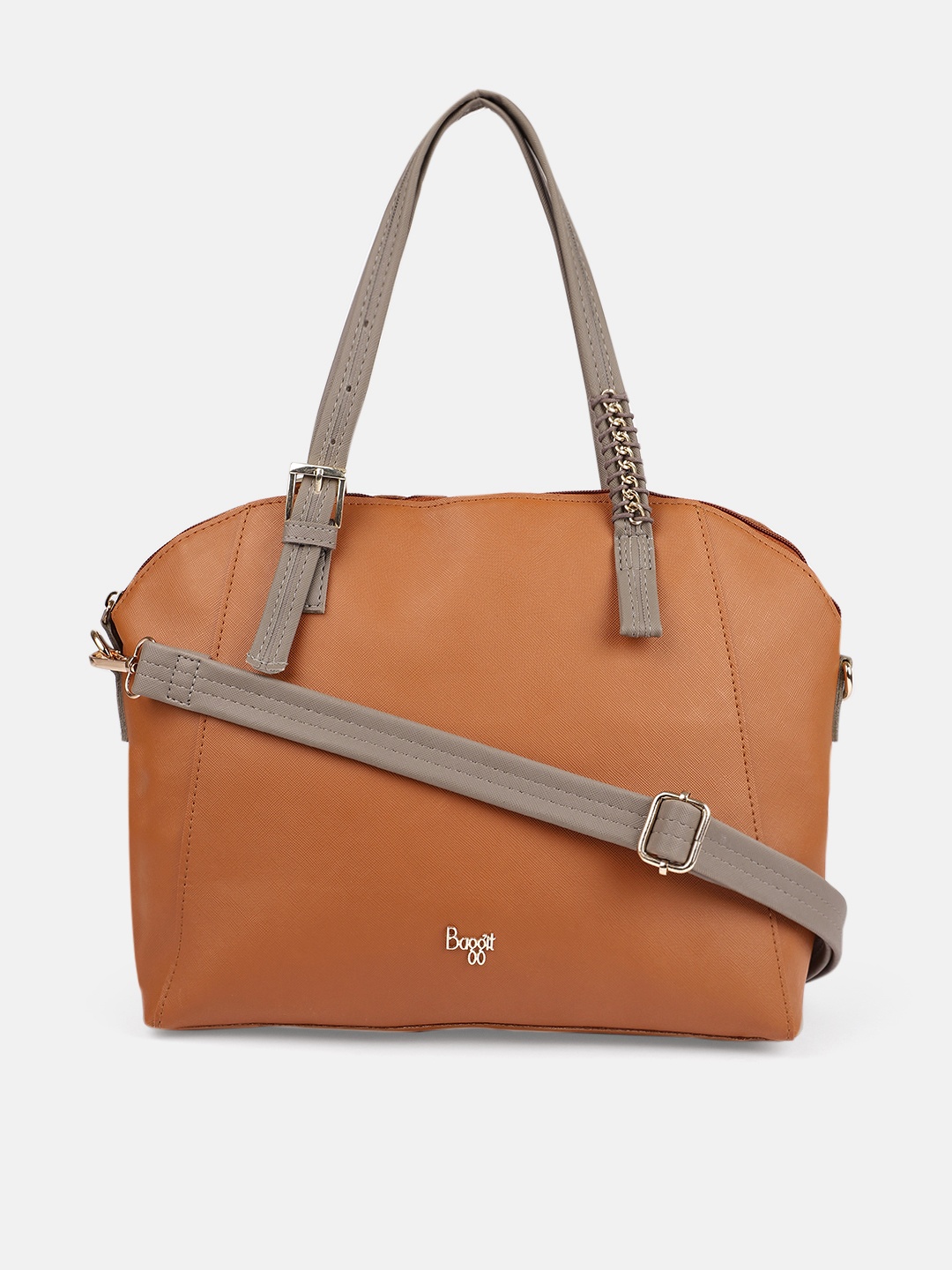 

Baggit Tan Brown Solid Handheld Bag