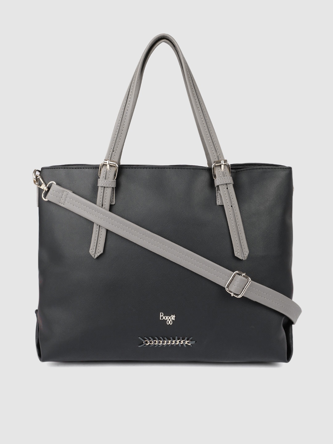 

Baggit Black Solid Shoulder Laptop Bag