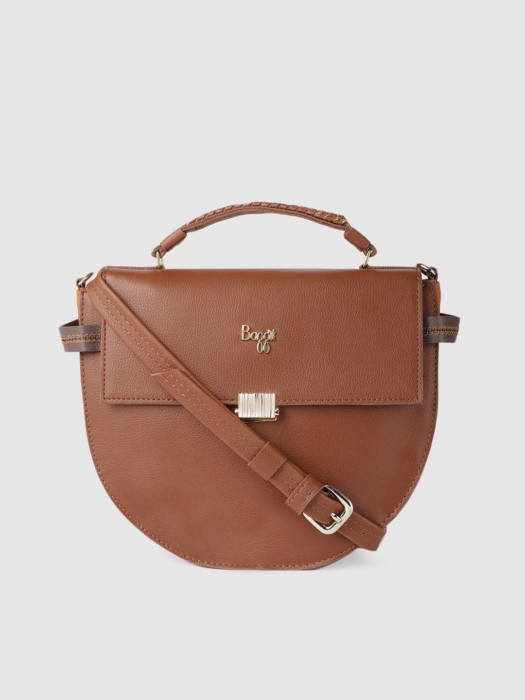 

Baggit Tan-Brown Solid Satchel