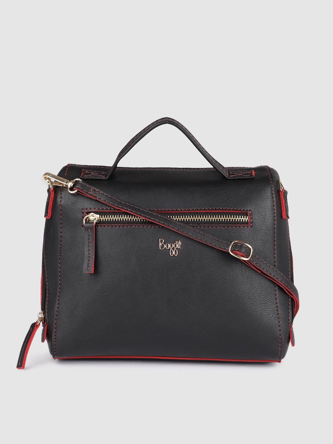 

Baggit Black Solid Sling Bag