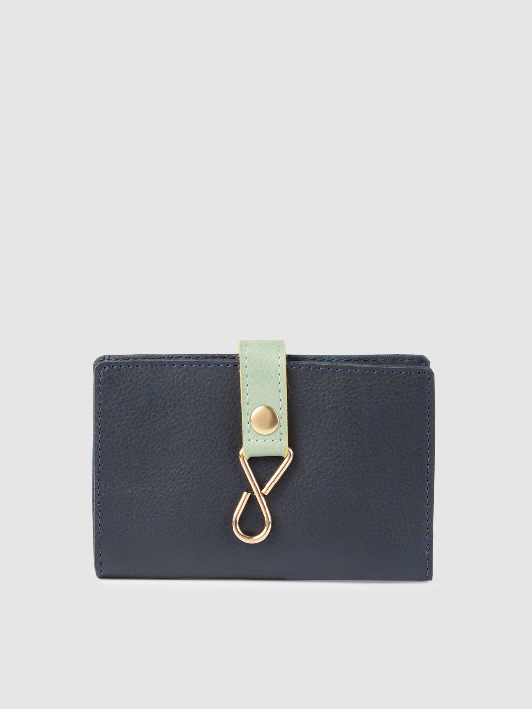 

Baggit Women Blue Solid Two Fold Wallet