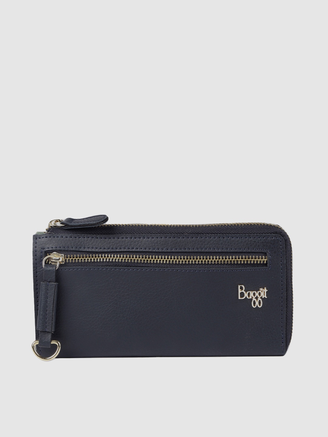 

Baggit Women Navy Blue Solid Zip Around Wallet