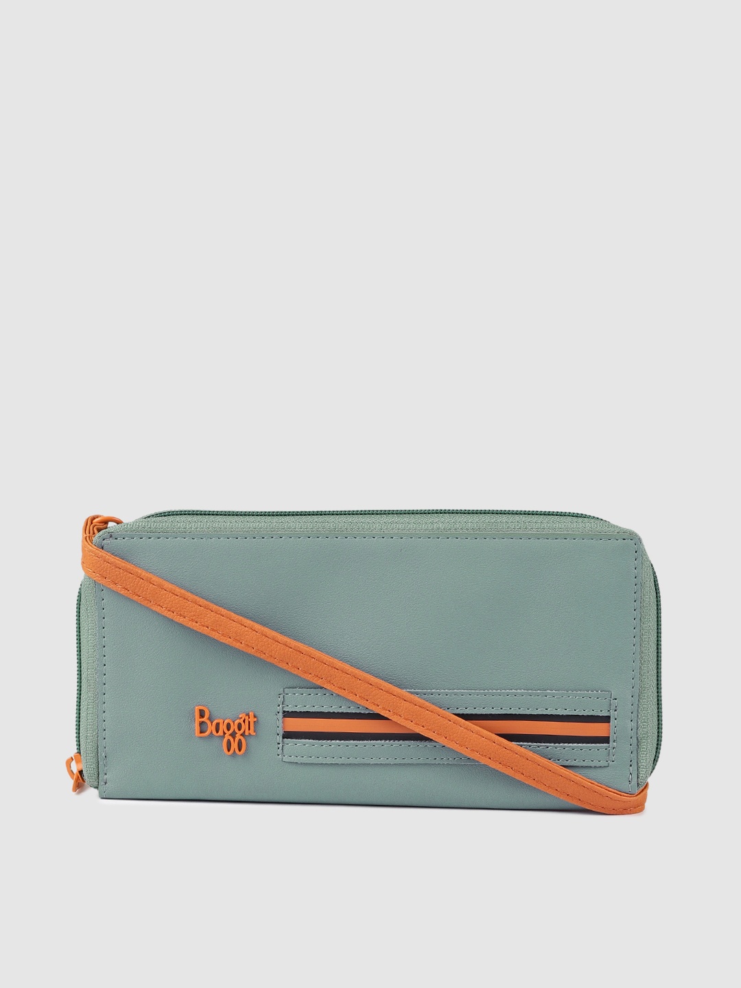 

Baggit Women Blue Solid Zip Around Wallet