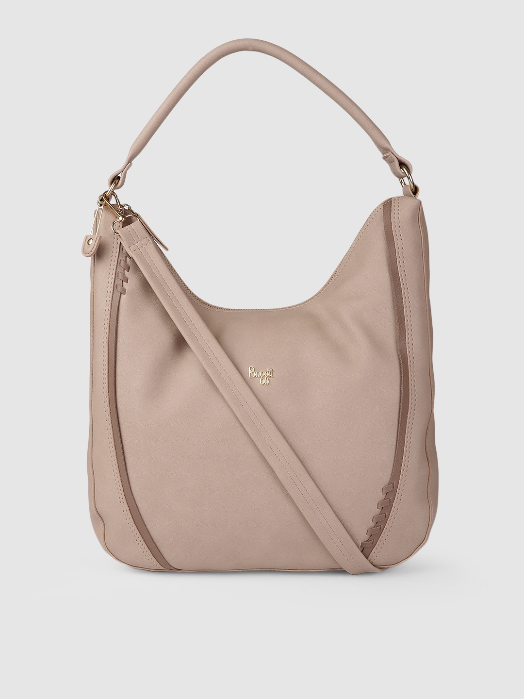 

Baggit Pink Solid Hobo Bag