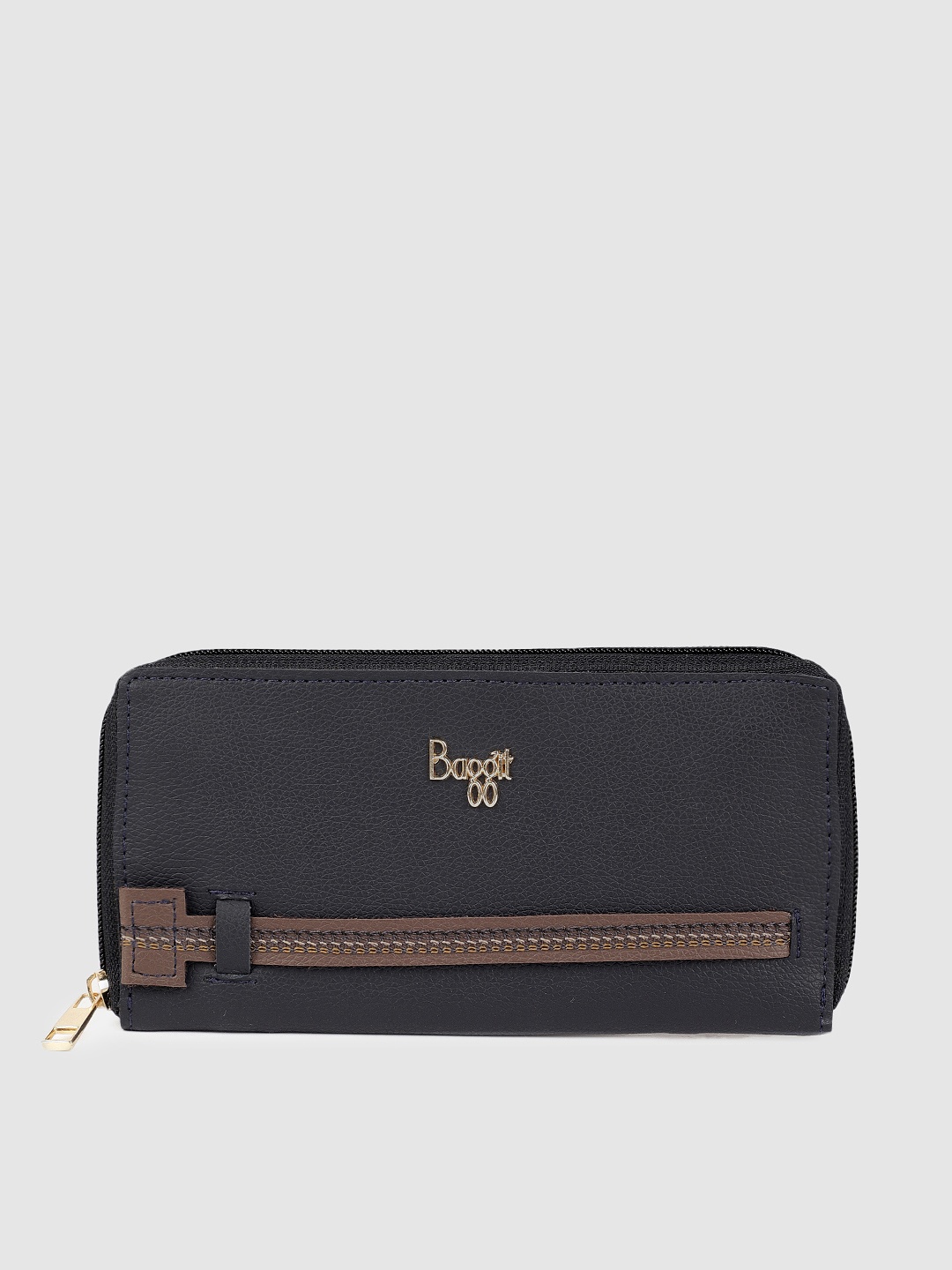

Baggit Women Blue Solid AUDREY Zip Around Wallet