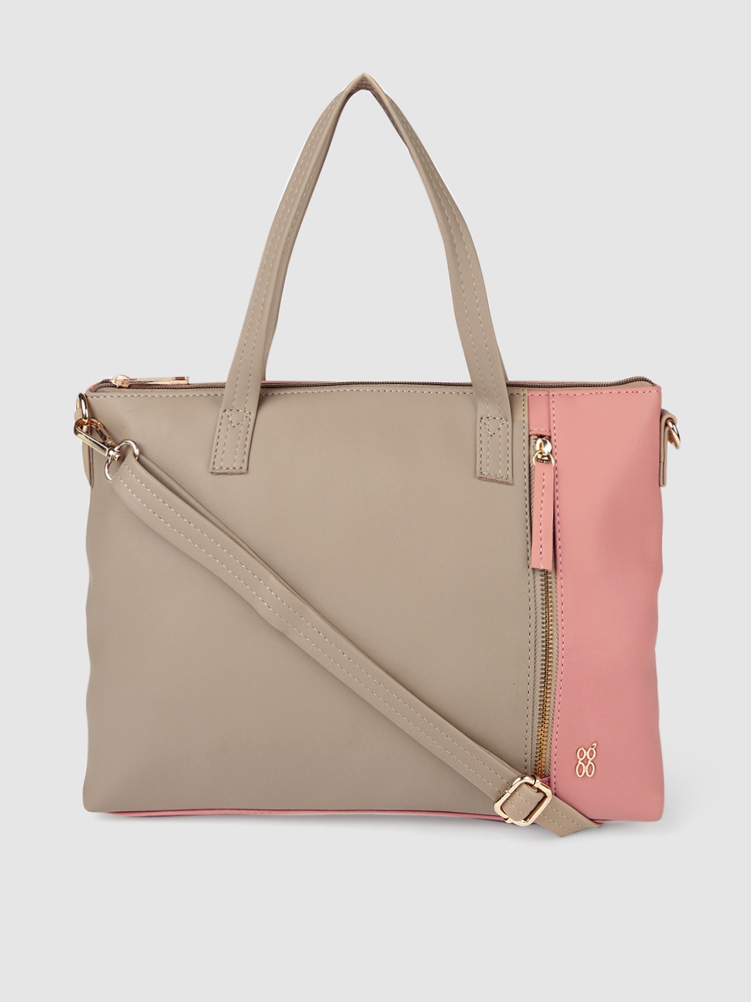 

Baggit Pink & Beige Colourblocked Shoulder Bag