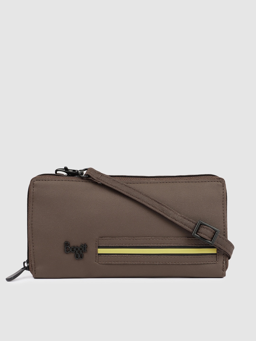 

Baggit Women Brown Solid Zip Around Wallet