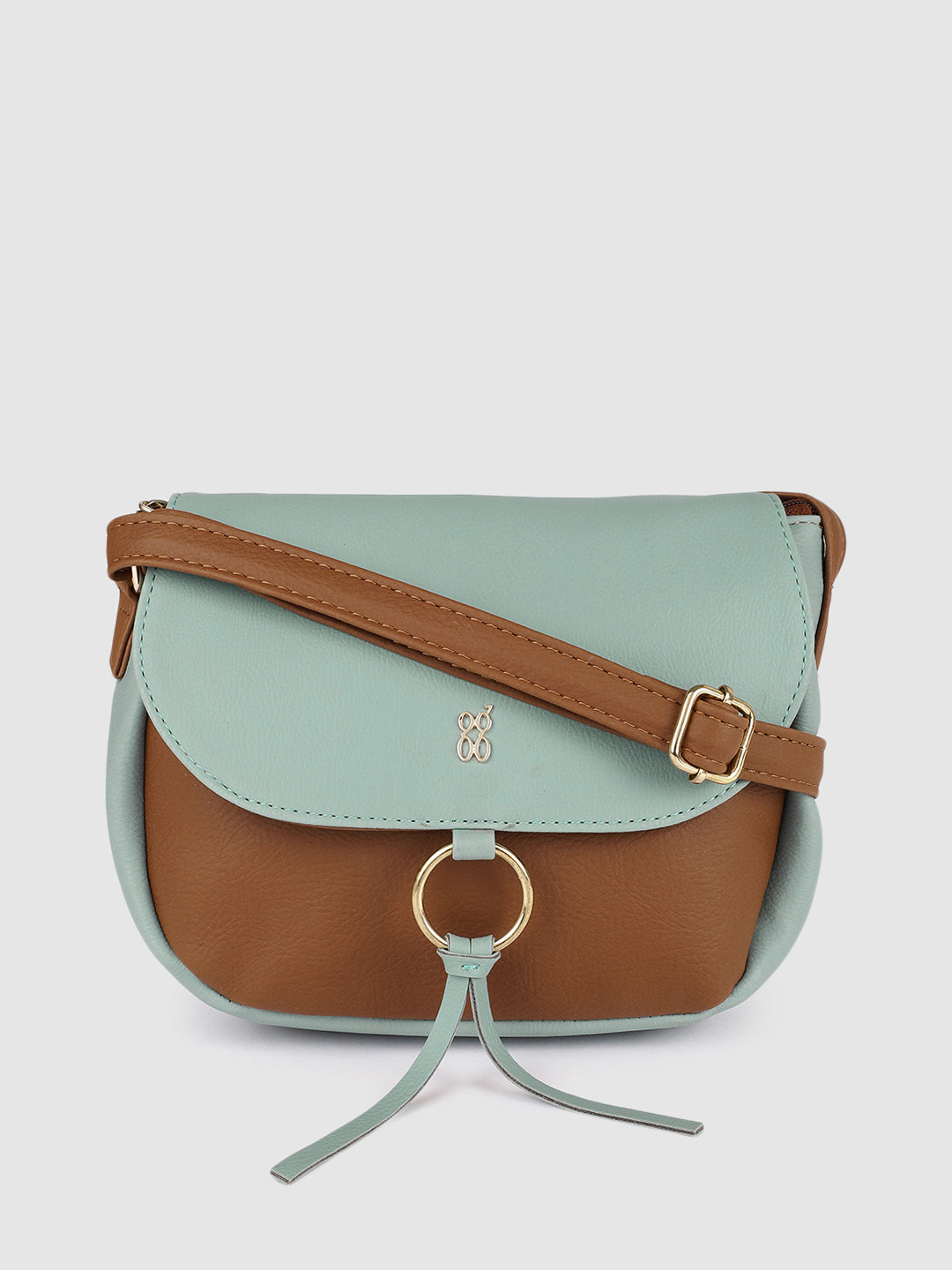 

Baggit Brown & Blue Colourblocked Sling Bag