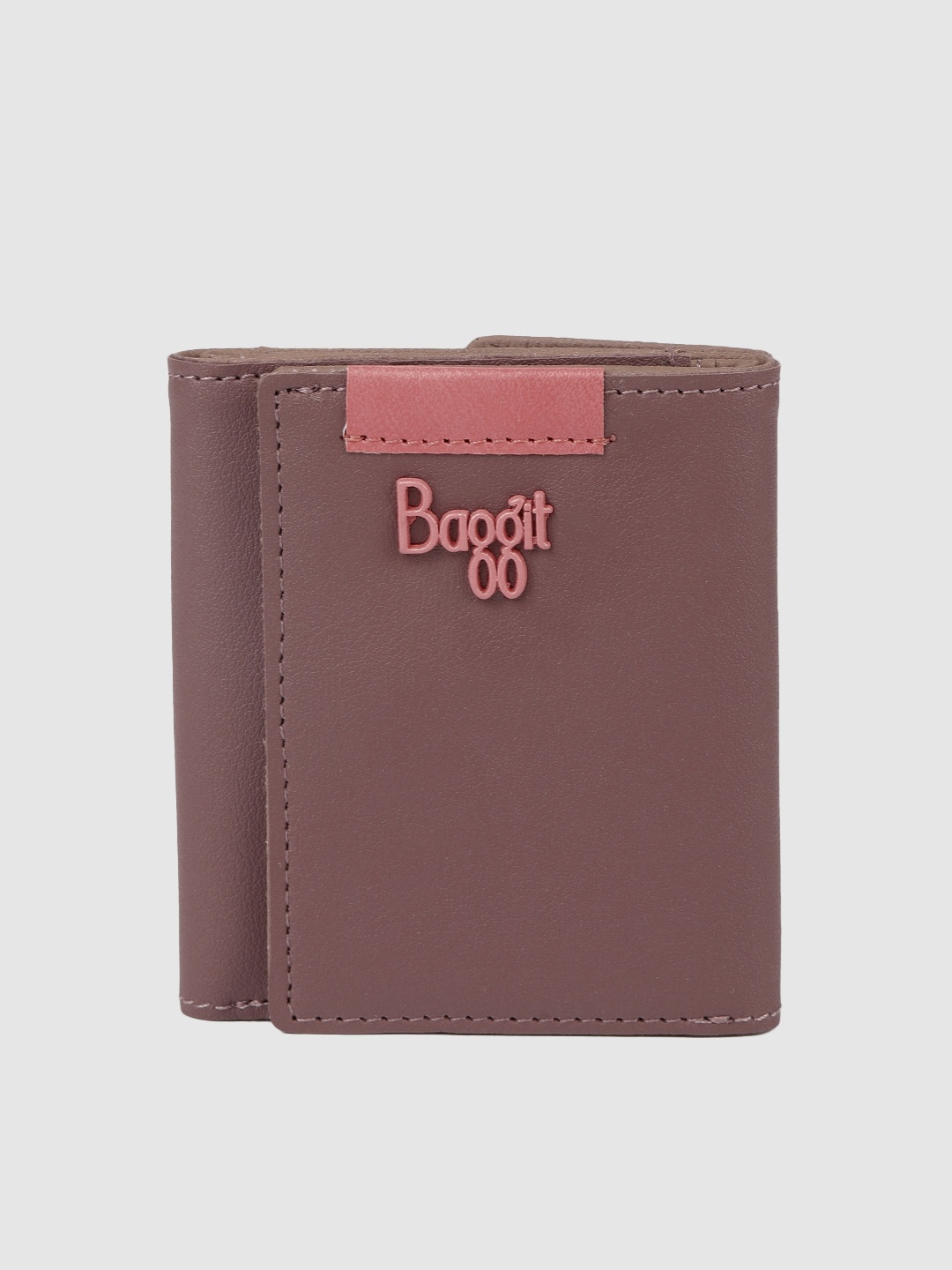 

Baggit Women Pink Solid Three Fold Wallet