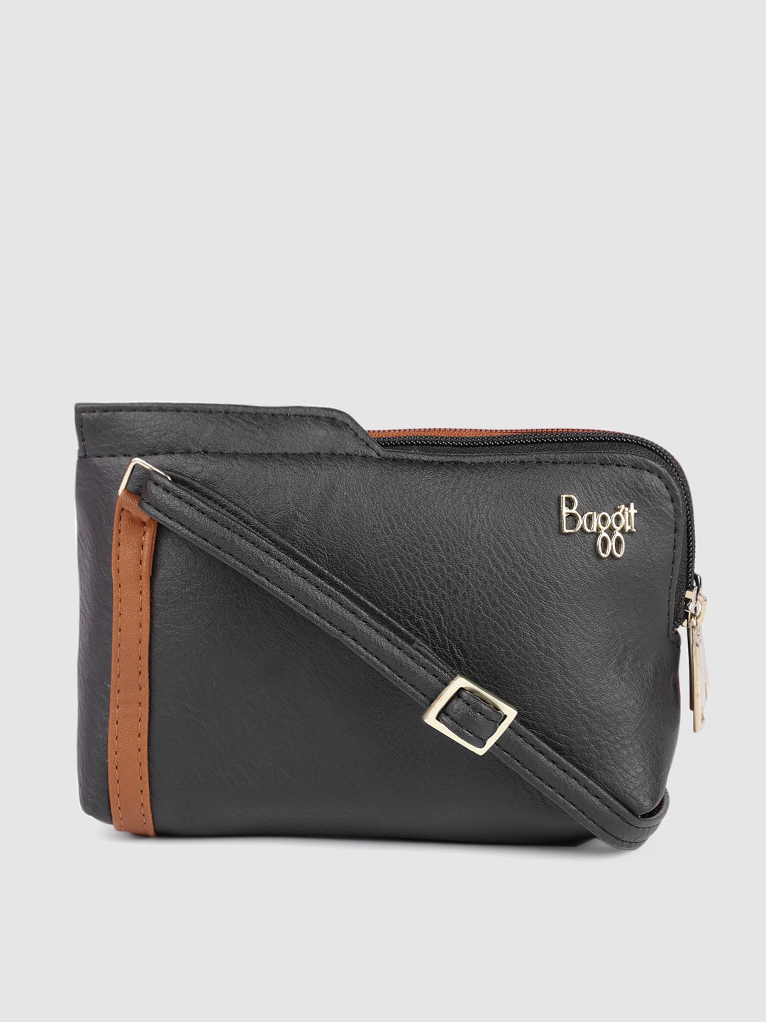 

Baggit Black & Brown Colourblocked LOMBARDY Sling Bag