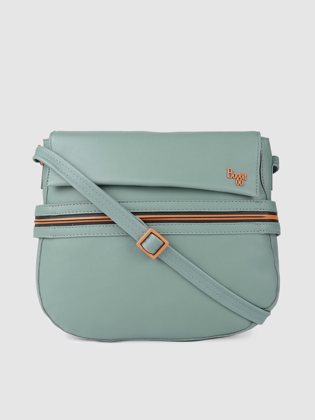 

Baggit Turquoise Blue Solid Sling Bag