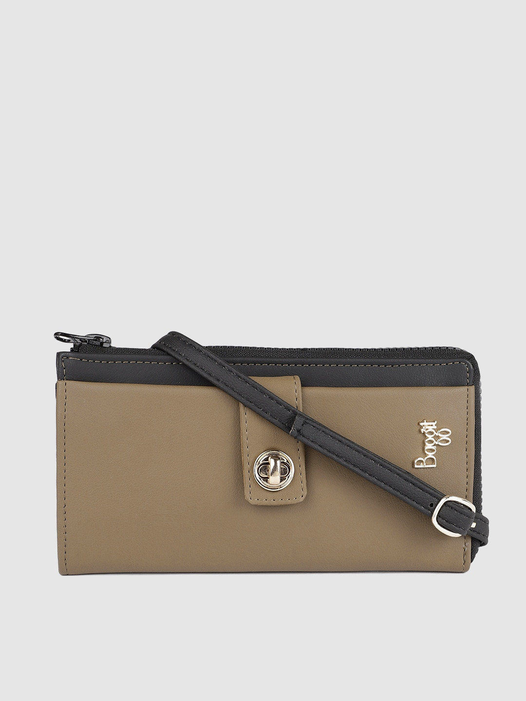 

Baggit Women Brown Solid Zip Around Wallet