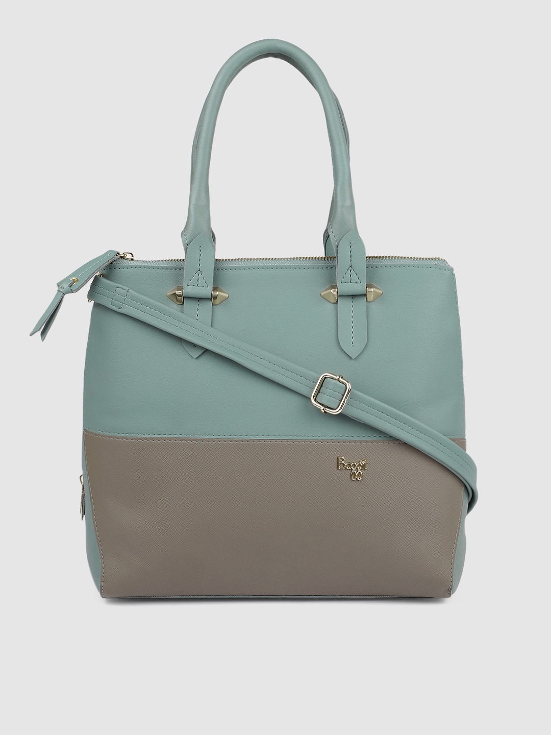 

Baggit Teal Blue & Grey Colourblocked Shoulder Bag
