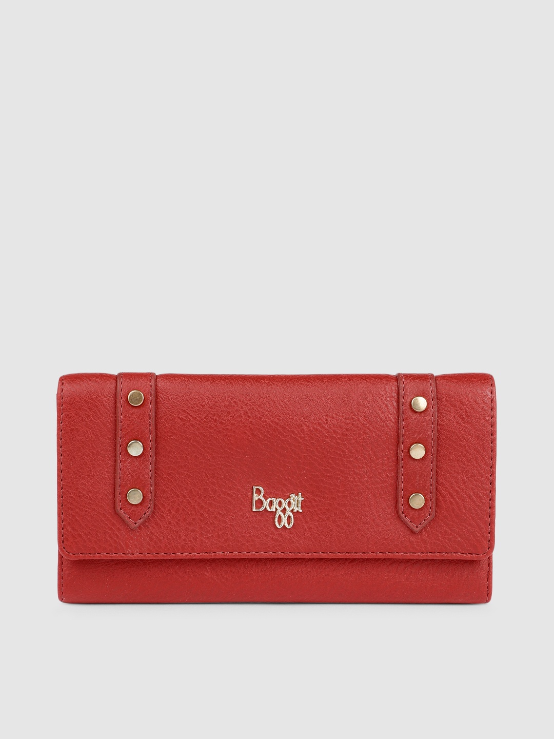 

Baggit Women Red Solid Three Fold Wallet