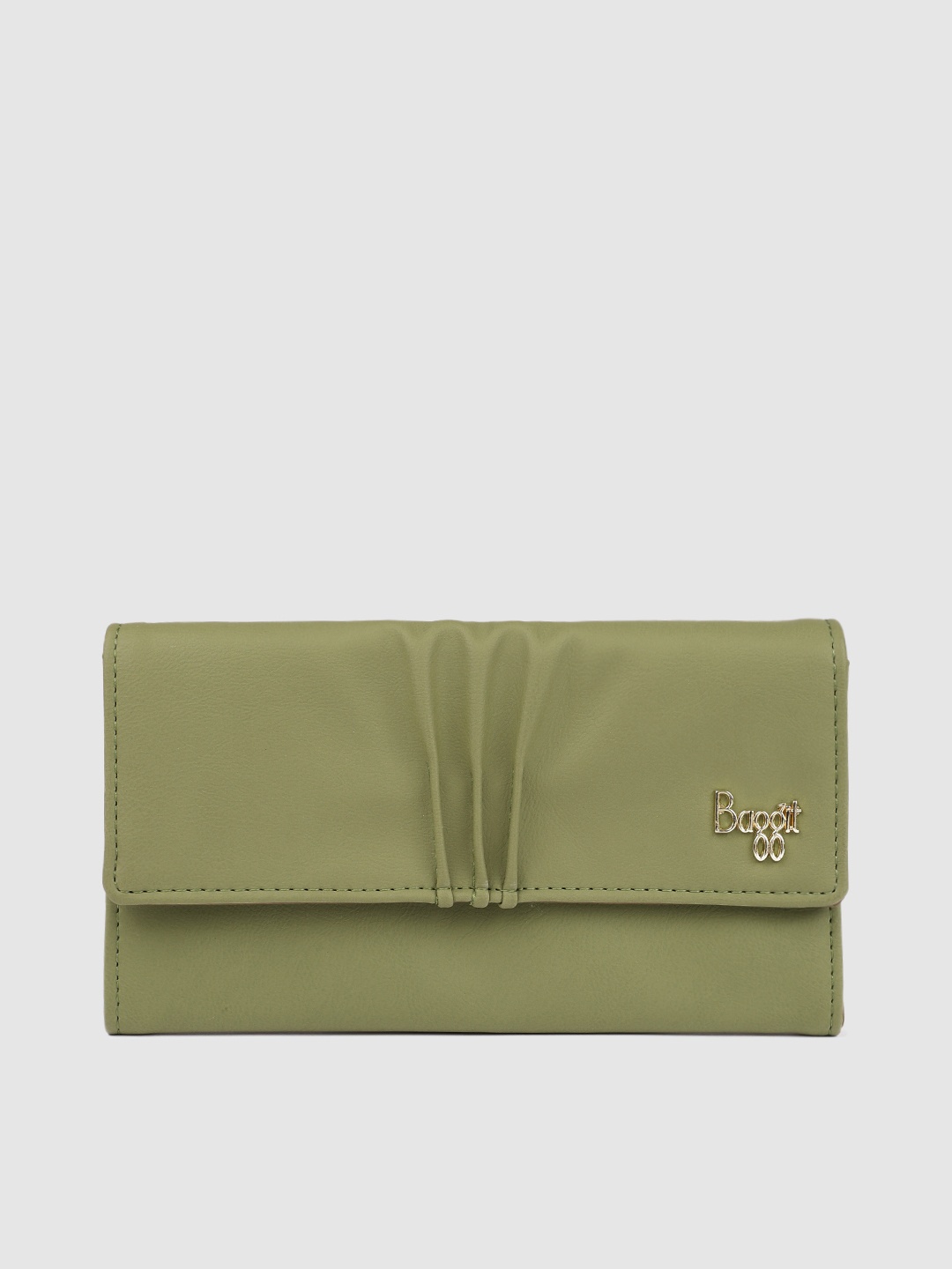 

Baggit Women Green Solid Two Fold Wallet