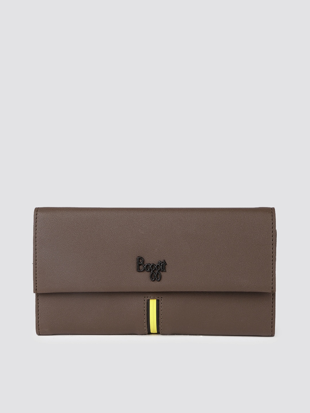 

Baggit Women Brown Solid Three Fold Wallet