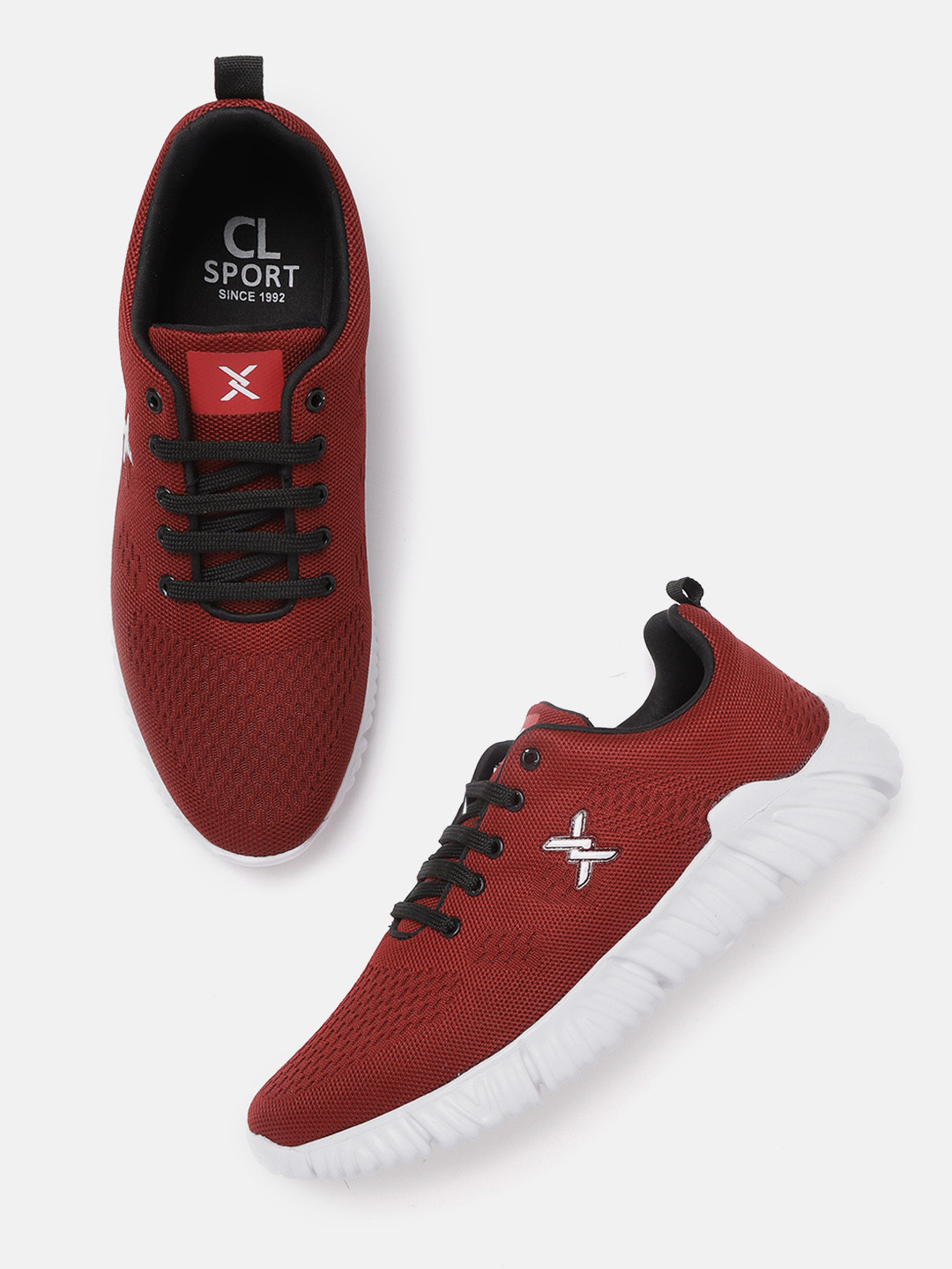 

Carlton London sports Men Maroon Woven Design Sneakers