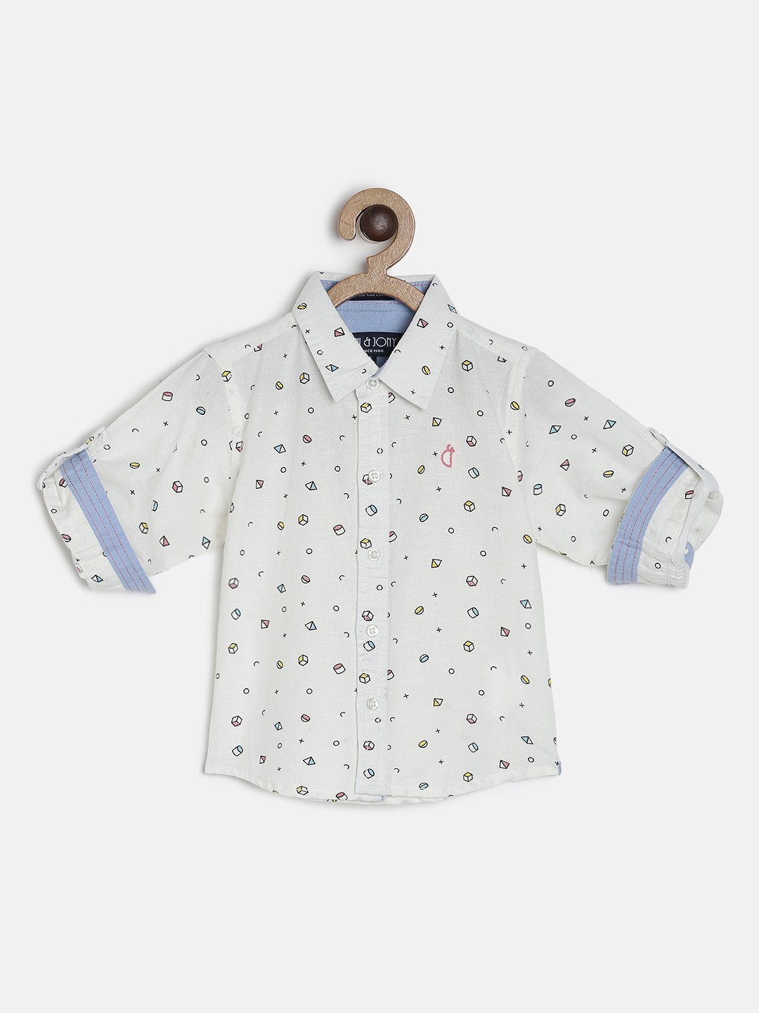 

Gini and Jony Boys Off-White Regular Fit Printed Casual Shirt