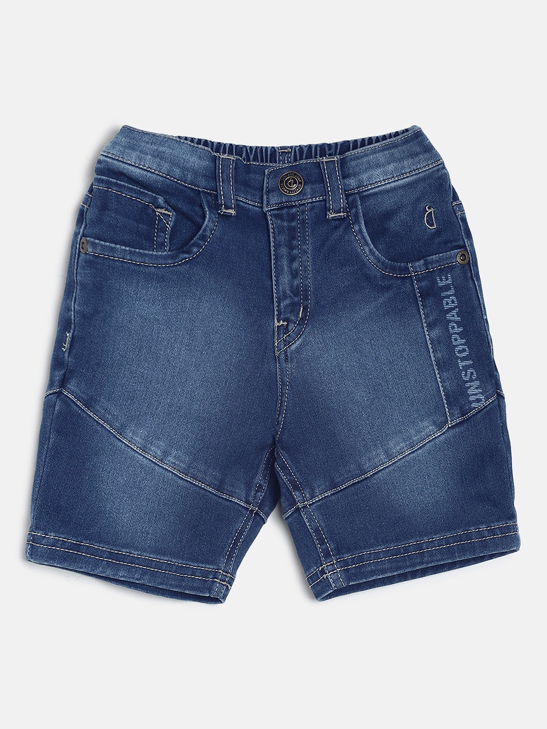 

Gini and Jony Boys Blue Washed Regular Fit Denim Shorts