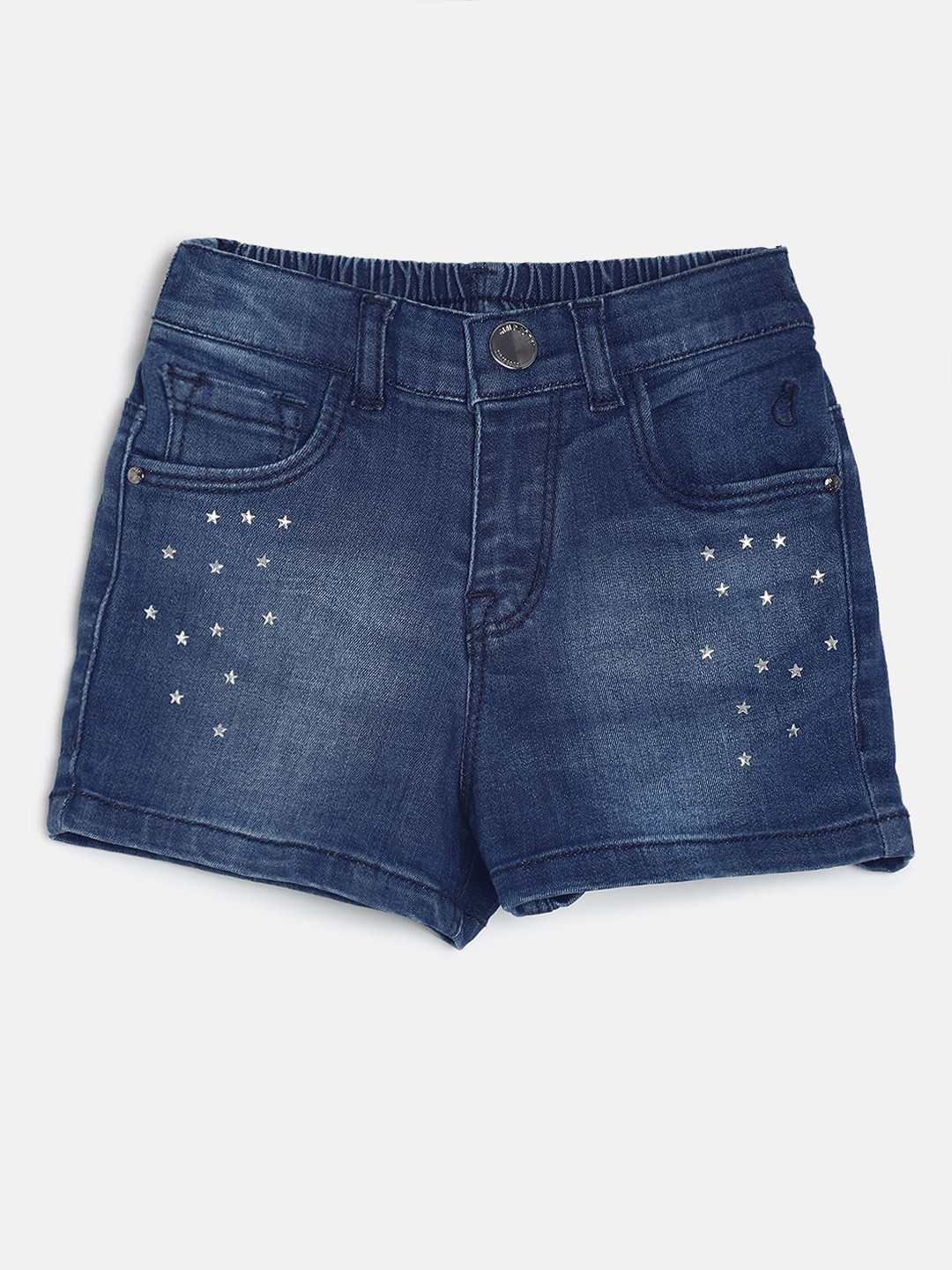 

Gini and Jony Girls Blue Washed Regular Fit Denim Shorts