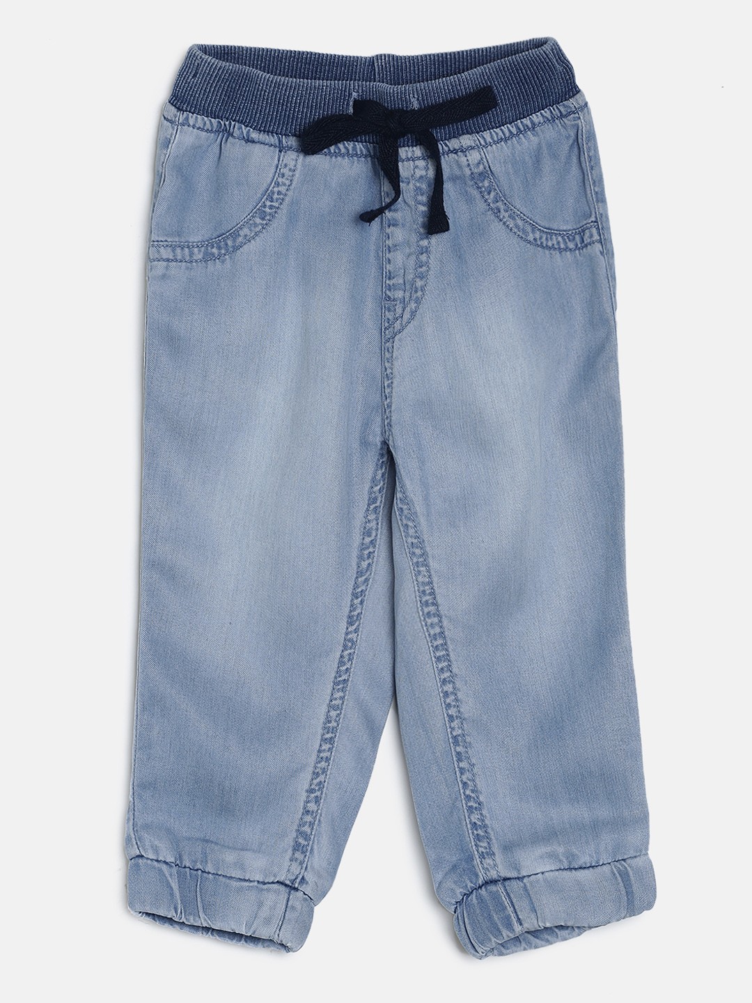 

Gini and Jony Girls Blue Regular Fit Faded Chambray Trousers