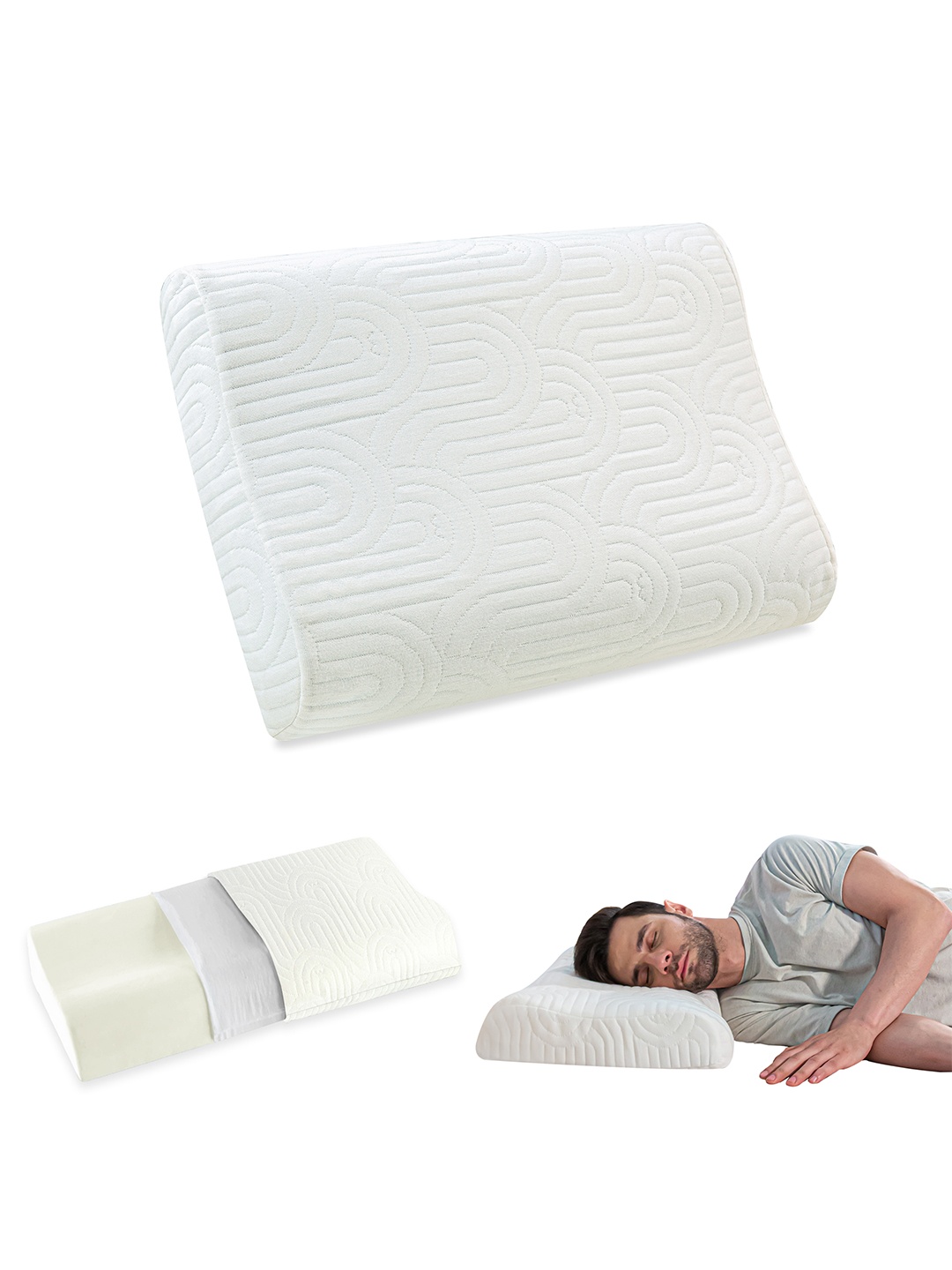 

The White Willow Unisex Contour Cervical Cool Air Ventilated Memory foam Pillow