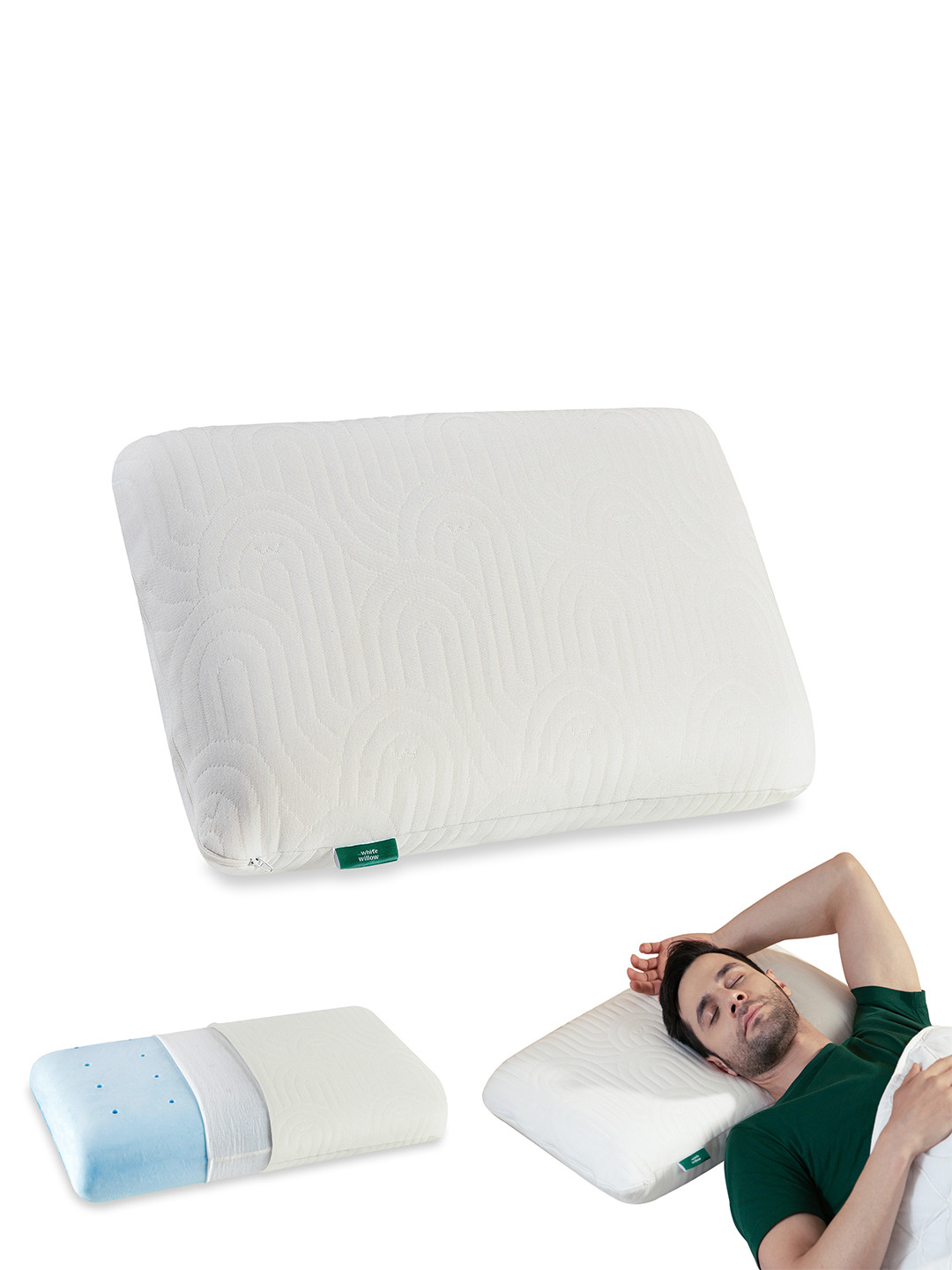 

The White Willow White Regular Orthopedic Cooling Gel Memory Foam Bed Pillow