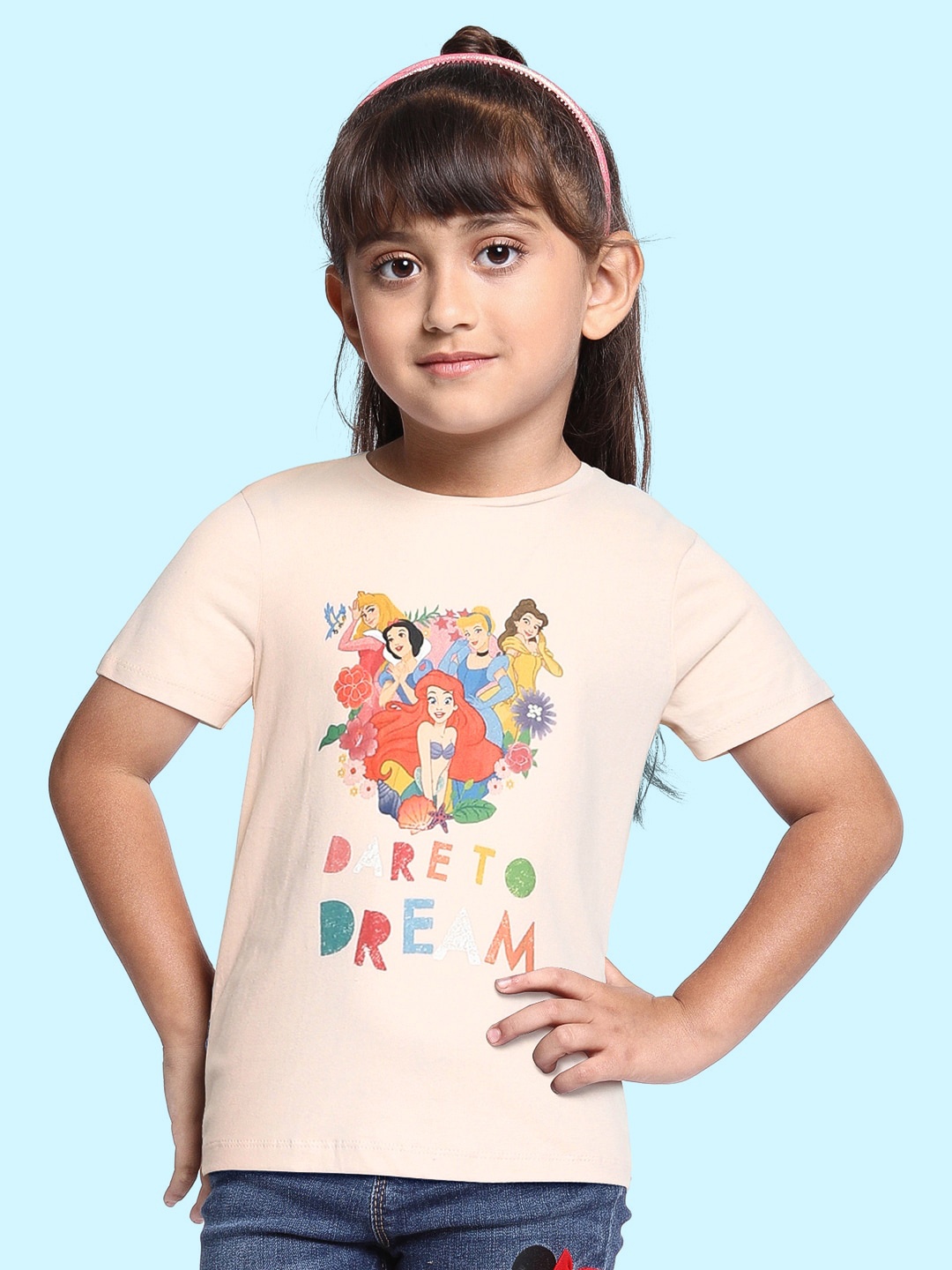 

Marks & Spencer Girls Pink Printed Round Neck T-shirt